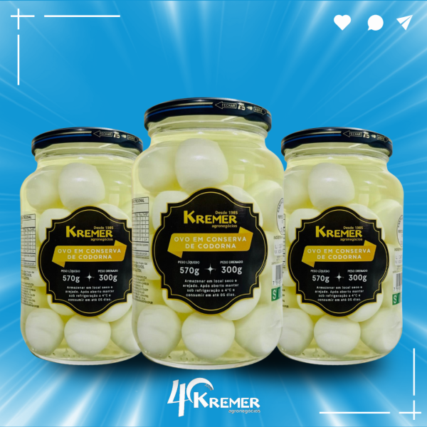 KREMER LANÇA OVOS DE CODORNA EM CONSERVA