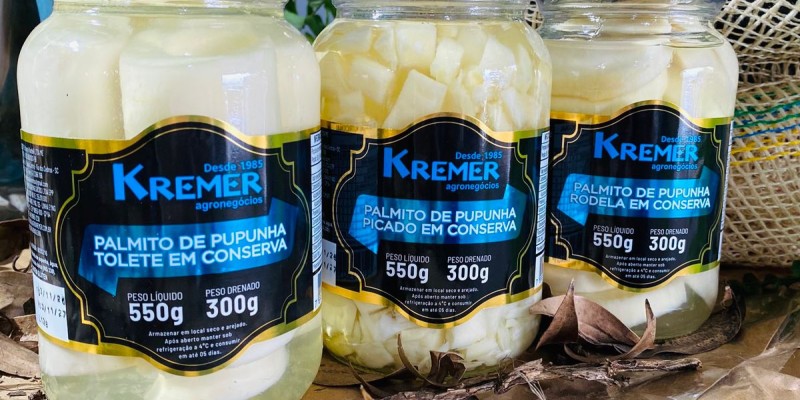 KREMER LANÇA PALMITOS DE PUPUNHA EM CONSERVA