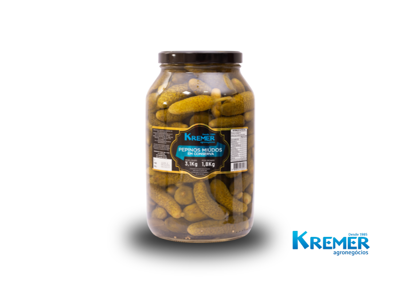 PEPINOS MIÚDOS EM CONSERVA KREMER 1,8kg