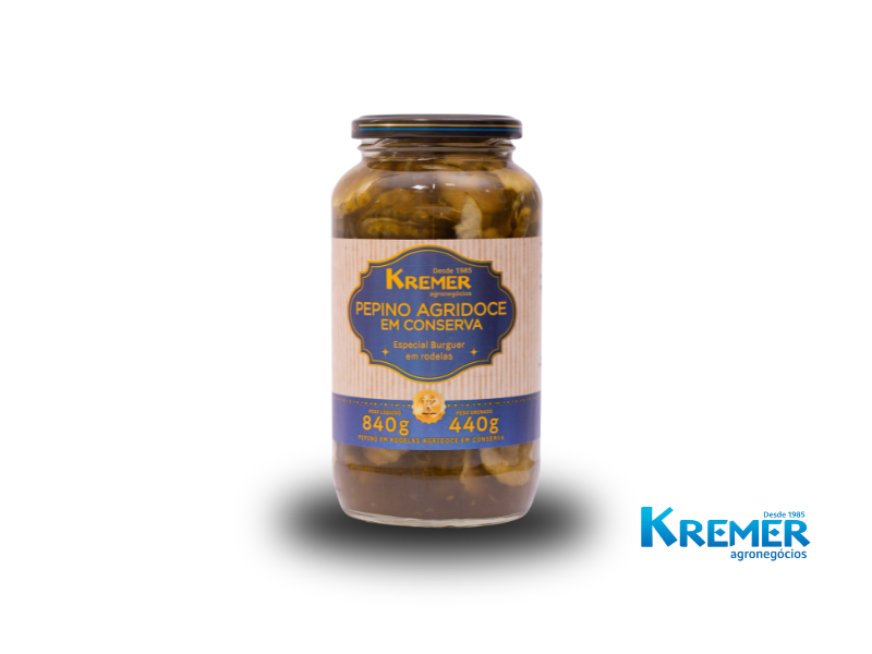 PEPINO AGRIDOCE EM CONSERVA KREMER 440g